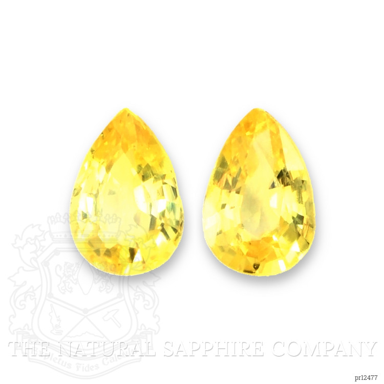 0.94 Ct.Tw. Yellow Sapphire Pair from Ceylon (Sri Lanka)