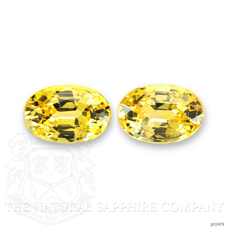 1.22 Ct.Tw. Yellow Sapphire Pair from Ceylon (Sri Lanka)
