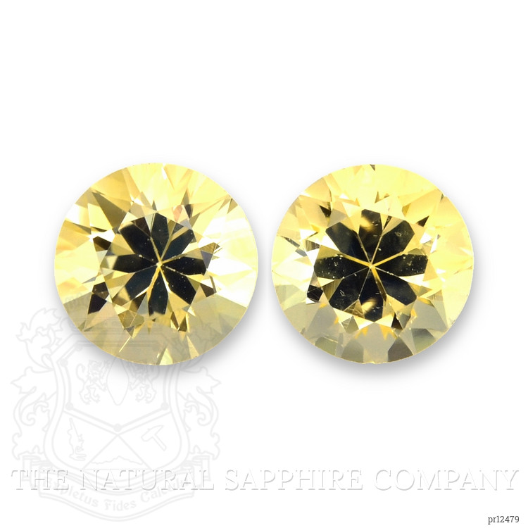 0.80 Ct.Tw. Yellow Sapphire Pair from Ceylon (Sri Lanka)