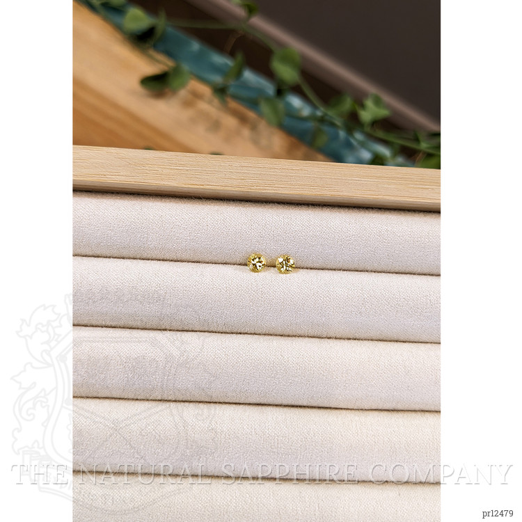 0.80 Ct.Tw. Yellow Sapphire Pair from Ceylon (Sri Lanka)