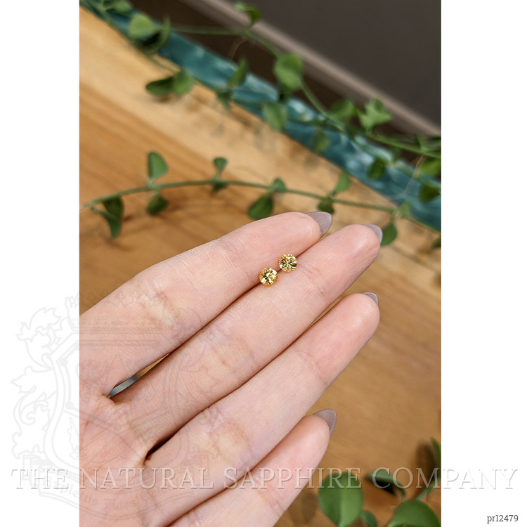 0.80 Ct.Tw. Yellow Sapphire Pair from Ceylon (Sri Lanka)