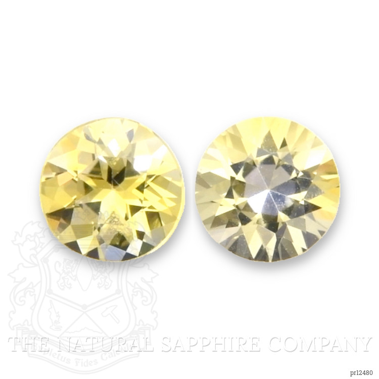 0.72 Ct.Tw. Yellow Sapphire Pair from Ceylon (Sri Lanka)