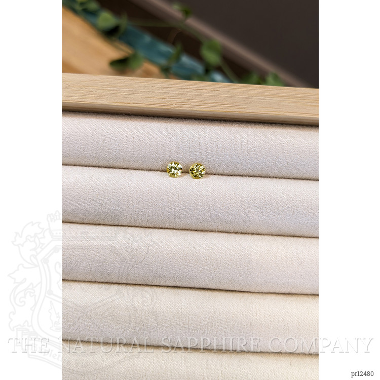 0.72 Ct.Tw. Yellow Sapphire Pair from Ceylon (Sri Lanka)