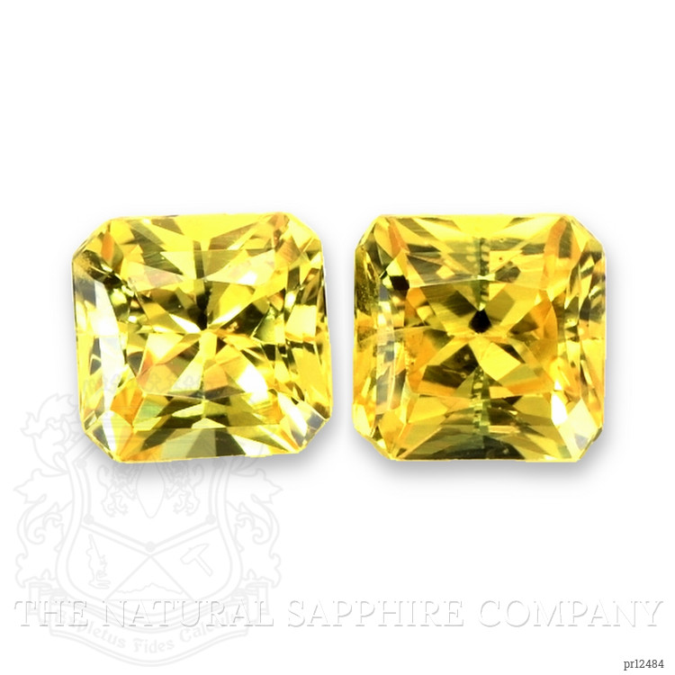 1.55 Ct.Tw. Orangish Yellow Sapphire Pair from Ceylon (Sri Lanka)