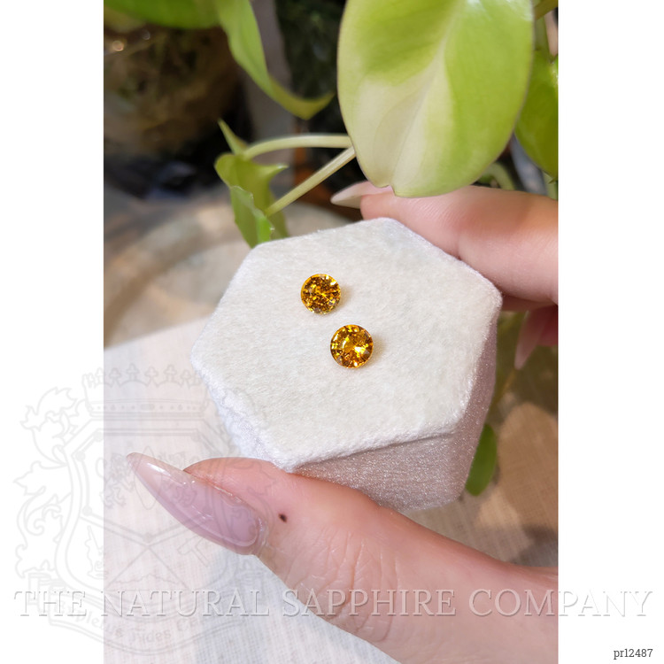 2.52 Ct.Tw. Orange Sapphire Pair from Ceylon (Sri Lanka)