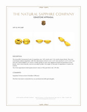 3.83 Ct.Tw.Total Carat Weight Yellow Sapphire Pair from Ceylon (Sri Lanka) Appraisal