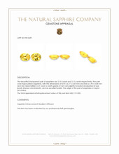 4.23 Ct.Tw.Total Carat Weight Yellow Sapphire Pair from Ceylon (Sri Lanka) Appraisal