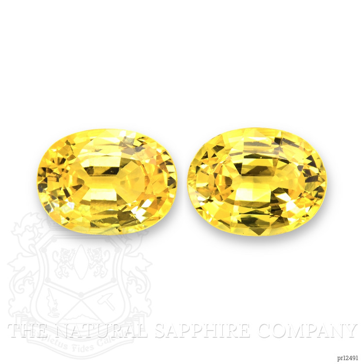 4.23 Ct.Tw. Yellow Sapphire Pair from Ceylon (Sri Lanka)