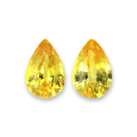 1.06&nbsp;Ct.Tw.Total Carat Weight Yellow Sapphire Pair from Ceylon (Sri Lanka) Video