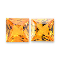 2.00&nbsp;Ct.Tw.Total Carat Weight Yellowish Orange Sapphire Pair from Ceylon (Sri Lanka) Video