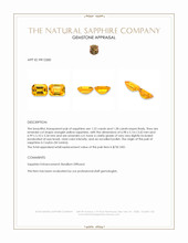 2.50&nbsp;Ct.Tw.Total Carat Weight Orangish Yellow Sapphire Pair from Ceylon (Sri Lanka) Appraisal