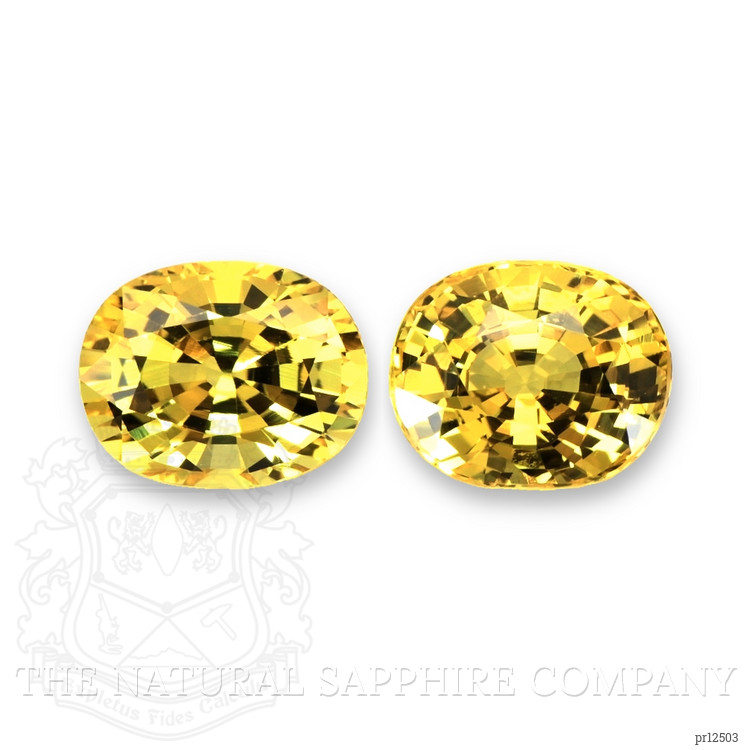 7.17 Ct.Tw. Yellow Sapphire Pair from Ceylon (Sri Lanka)