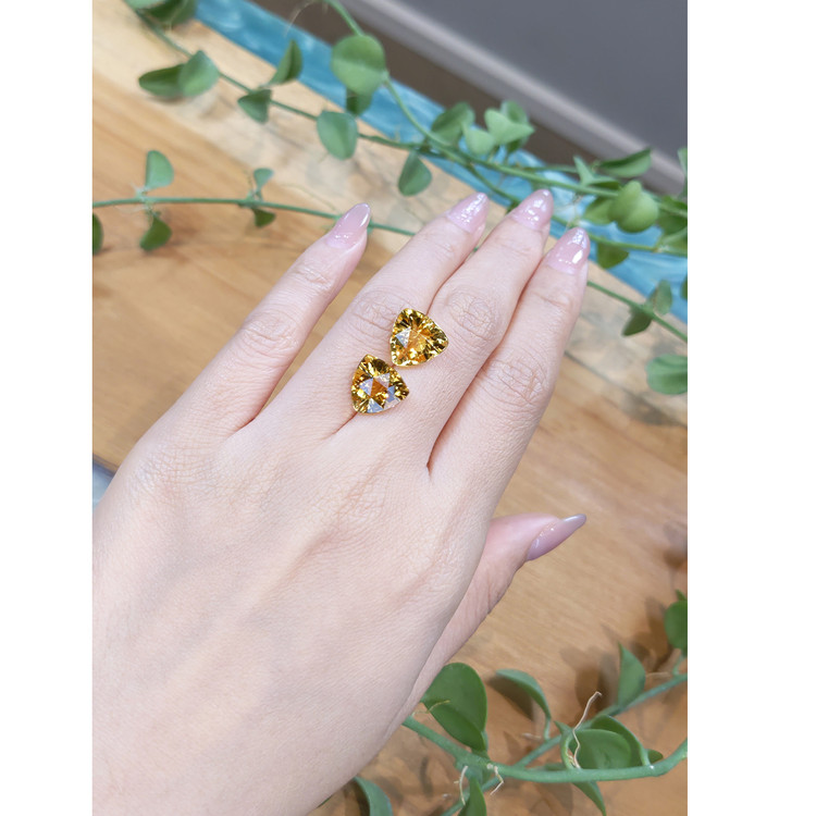 9.21 Ct.Tw. Citrine Pair from Brazil