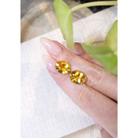 9.19 Ct.Tw.Total Carat Weight Citrine Pair from Brazil Life Style