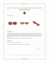 1.90 Ct.Tw.Total Carat Weight Mali Garnet Pair from West Africa Appraisal