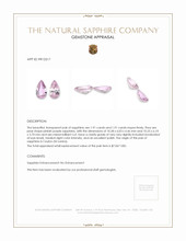 3.82 Ct.Tw.Total Carat Weight Pinkish Purple Sapphire Pair from Ceylon (Sri Lanka) Appraisal