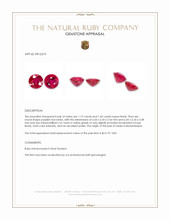 2.65 Ct.Tw.Total Carat Weight Purplish Red Ruby Pair from Mozambique Appraisal