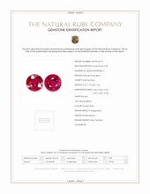 2.65 Ct.Tw.Total Carat Weight Purplish Red Ruby Pair from Mozambique Scan Report