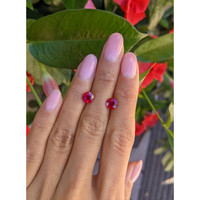 2.65 Ct.Tw.Total Carat Weight Ruby Pair from Mozambique Life Style