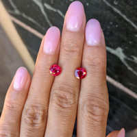 2.65 Ct.Tw.Total Carat Weight Ruby Pair from Mozambique Life Style
