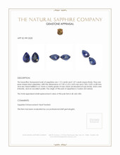 2.22 Ct.Tw.Total Carat Weight Blue Sapphire Pair from Ceylon (Sri Lanka) Appraisal