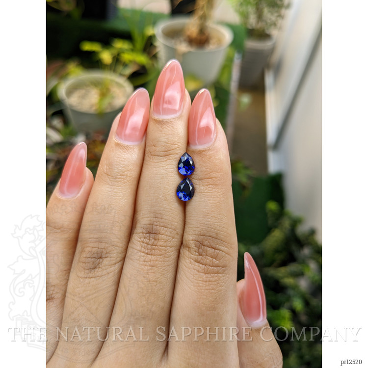 2.22 Ct.Tw. Blue Sapphire Pair from Ceylon (Sri Lanka)
