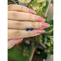 2.22&nbsp;Ct.Tw.Total Carat Weight Blue Sapphire Pair from Ceylon (Sri Lanka) Life Style