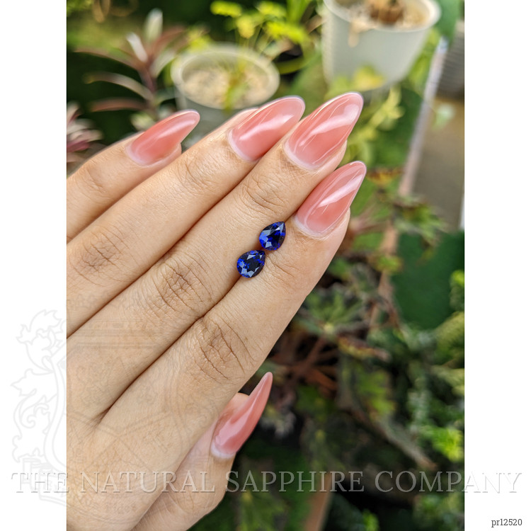 2.22 Ct.Tw. Blue Sapphire Pair from Ceylon (Sri Lanka)