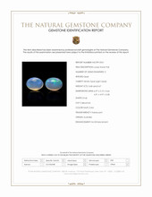 1.35 Ct.Tw.Total Carat Weight Multi Color Cabochon White Opal (Light Opal) Pair from Australia Scan Report