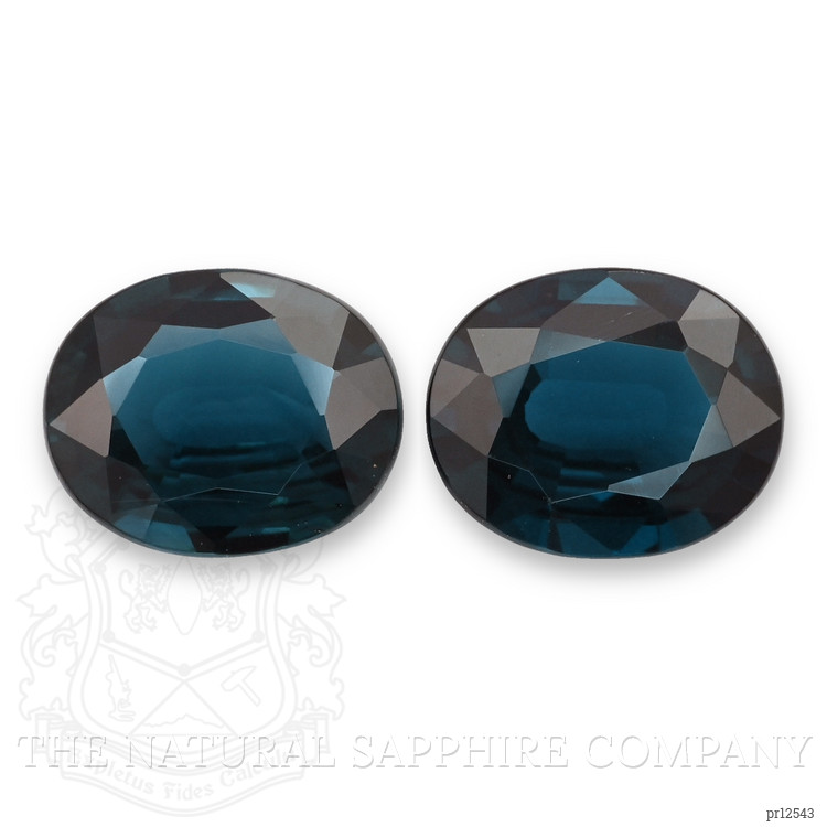 2.95 Ct.Tw. Greenish Blue Sapphire Pair from Ceylon (Sri Lanka)