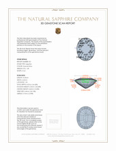 2.95&nbsp;Ct.Tw.Total Carat Weight Greenish Blue Sapphire Pair from Ceylon (Sri Lanka) 3 D Scan Report