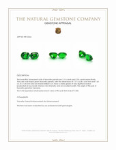 4.22 Ct.Tw.Total Carat Weight Tsavorite Garnet Pair from Tanzania Appraisal