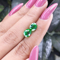 4.22 Ct.Tw.Total Carat Weight Tsavorite Garnet Pair from Tanzania Life Style