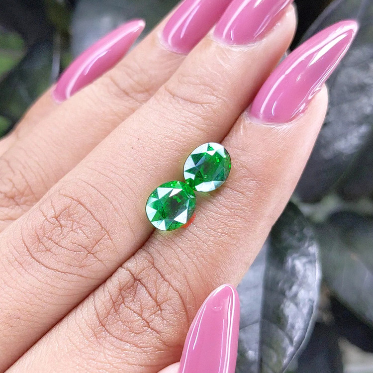 4.22 Ct.Tw. Tsavorite Garnet Pair from Tanzania