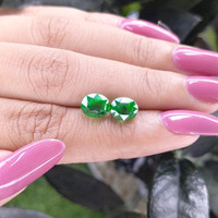 4.22 Ct.Tw.Total Carat Weight Tsavorite Garnet Pair from Tanzania Life Style