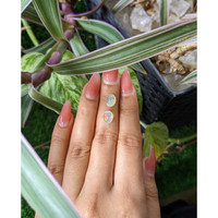 2.65 Ct.Tw.Total Carat Weight Cabochon White Opal Pair from Brazil Life Style