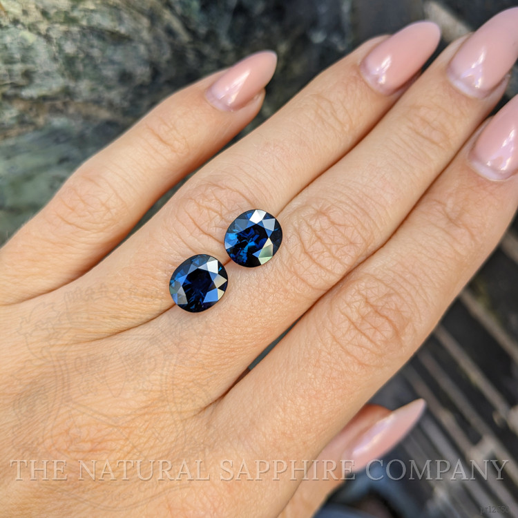 6.71 Ct.Tw. Greenish Blue Sapphire Pair from Australia