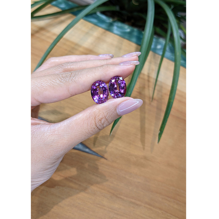 16.59 Ct.Tw. Amethyst Pair from Brazil