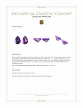 20.31 Ct.Tw.Total Carat Weight Purple Amethyst Pair from Brazil Appraisal