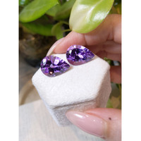 20.10 Ct.Tw.Total Carat Weight Amethyst Pair from Brazil Life Style