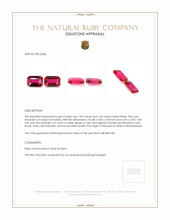 2.08 Ct.Tw.Total Carat Weight Pinkish Red Ruby Pair from Mozambique Appraisal