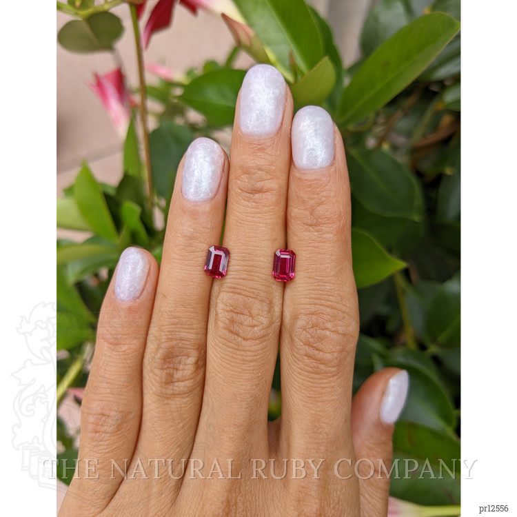 2.08 Ct.Tw. Ruby Pair from Mozambique