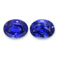 3.05&nbsp;Ct.Tw.Total Carat Weight Blue Sapphire Pair from Ceylon (Sri Lanka) Video