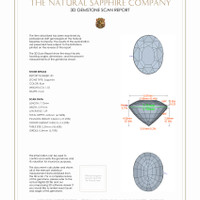 3.05&nbsp;Ct.Tw.Total Carat Weight Blue Sapphire Pair from Ceylon (Sri Lanka) 3 D Scan Report