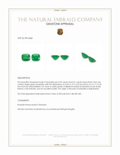 1.20 Ct.Tw.Total Carat Weight Emerald Pair from Afghanistan Appraisal