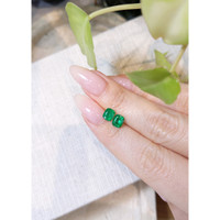 1.20 Ct.Tw.Total Carat Weight Emerald Pair from Afghanistan Life Style