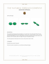 2.38 Ct.Tw.Total Carat Weight Emerald Pair from Zambia Appraisal