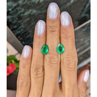 3.00&nbsp;Ct.Tw.Total Carat Weight Emerald Pair from Zambia Life Style