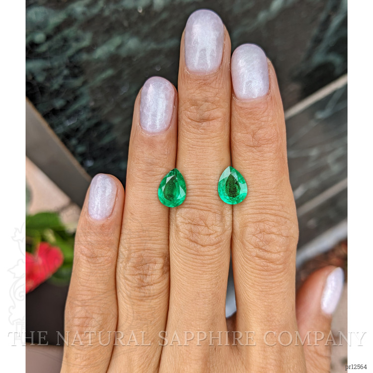 3.00 Ct.Tw. Emerald Pair from Zambia