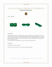 5.69 Ct.Tw.Total Carat Weight Emerald Pair from Zambia Appraisal